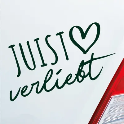 Produktbild von Auto Aufkleber Juist verliebt Herz Insel Nordsee Liebe Car 19x10 cm Dunkelgrün Sticker Heckscheibenaufkleber