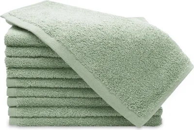 Produktbild von Gästehandtücher 10er Set, Baumwolle, 30x50 cm, salbei grün