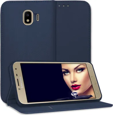 Produktbild von Bookstyle Schutzhülle Klapphülle Schutztasche Etui Cover für Samsung Galaxy J4 2018 (J400 / 5.5'') - Blau