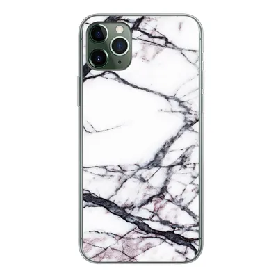 Produktbild von MuchoWow® Handyhülle Schutzhülle Hülle für iPhone 11 Pro Max Marmor - Weiß - Stein Silikon Softcase Handy Hülle - Schutz