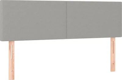 Produktbild von vidaXL Kopfteile Hellgrau 144x5x78/88 cm Stoff