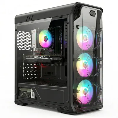 Zdjęcie produktu dla Komputer stacjonarny do gier - procesor Ryzen 5 5500 - 32 GB pamięci RAM - dysk SSD 1 TB - karta graficzna GeForce RTX 2060 Super