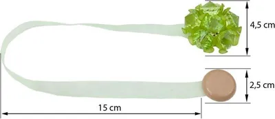Zdjęcie produktu dla Dekoracyjne zapięcie do zasłon z magnesem MARTA, zielone, Ø 4,5 cm Mybesthome cena za 2 sztuki w opakowaniu