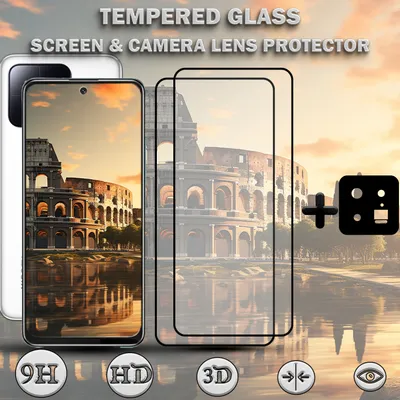 Obrázek produktu pro 2 balení ochranného krytu obrazovky XIAOMI 13 a 1 balení ochranného krytu objektivu z tvrzeného skla 9H