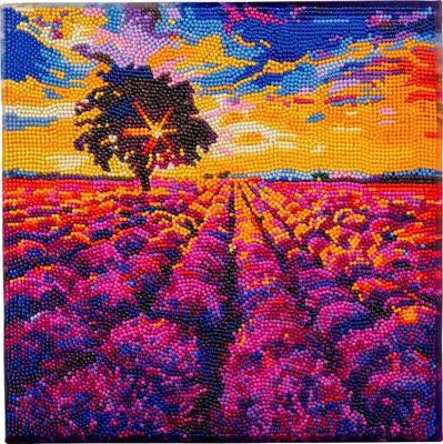 Produktbild von Craft Buddy Ltd. krištáľové plátno obraz levanduľové pole 30x30 cm
