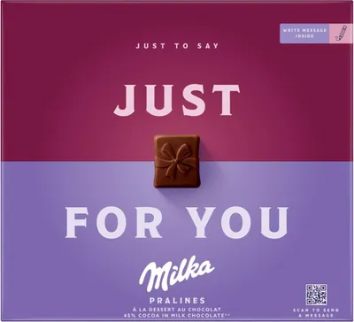 Zdjęcie produktu dla Milka Czekoladki Mleczne Z Nadzieniem Kakaowym 110 G
