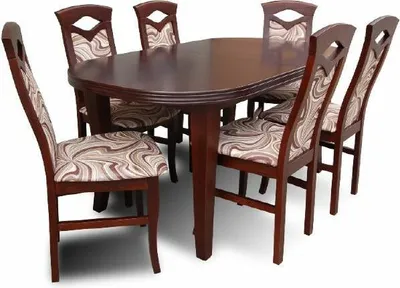 Immagine prodotto di Tavolo da pranzo + 6 sedie Set da sala da pranzo Gruppo da pranzo Tavoli Z27