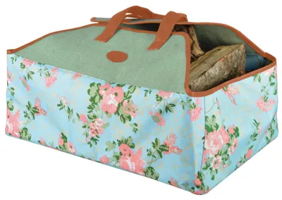Produktbild von Esschert Design - Brennholztasche mit Rosendruck