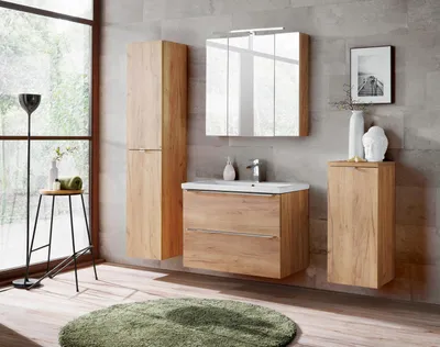 Obrázok produktu pre Design Badezimmer Möbel Bad 4 tlg. Set Garnitur Schrank Waschbecken Badmöbelsets