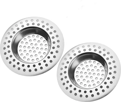 Produktbild von Edelstahl Küchenspüle Siebstopfen, Standard-Sieb Abflussschutz Haar-/Lebensmittelfänger für Badezimmer, Küche, Dusche (Außendurchmesser 7,7 cm, Innendurchmesser 4,5 cm, 2 Stück)