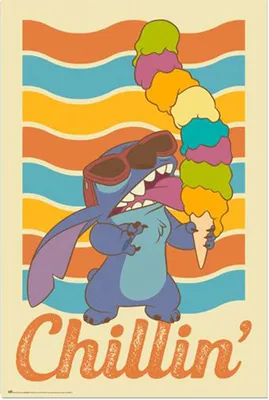 Produktbild von Lilo & Stitch - Chillin - Disney Film Poster Plakat Druck - Größe 61x91,5 cm