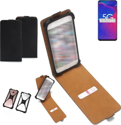 Produktbild von K-S-Trade Handyhülle Schutzhülle kompatibel mit ZTE Axon 11 SE Hülle Case Cover Flip Style Bumper schwarz 1x