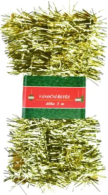 Obrázek produktu pro Vánoční řetěz zlatý 5cm x 5m