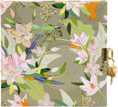 Image de Carnet Goldbuch Royal Lilly vert 16,5 x 16,5 cm, 96 pages blanches
