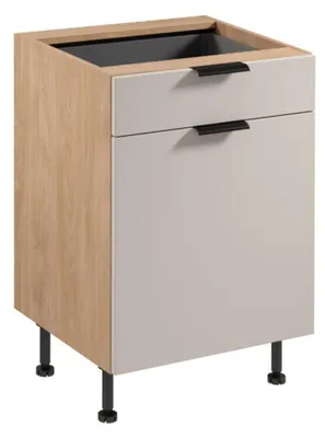 Image de Armoire de cuisine Étagère de cuisine Armoire en bois Meuble bas Tiroir de cuisine