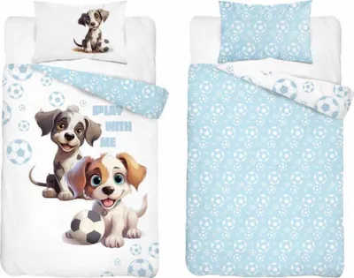 Obrázok produktu pre Detská posteľná bielizeň 90x120 psov BAVLNA