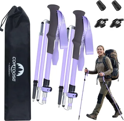 Produktbild von Wanderstöcke 110-125 cm, Kohlefaser und Aluminium, mit Tasche, für Wandern