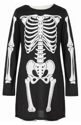 Image de PartyPro Cosutme Halloween Squelette 3/4 ans