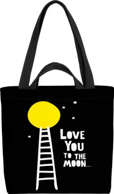 Produktbild von VOID Liebe Mond Sterne Cartoon Tasche 33x33x14cm,15l Einkaufs-Beutel Shopper Einkaufs-Tasche Bag