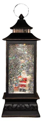 Productafbeelding van Lantaarn kerstman 29x10,5 cm zwart Anna's Collection