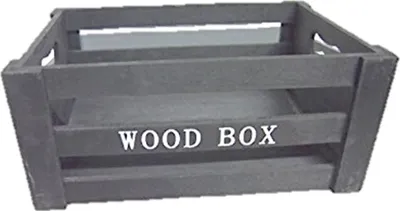 Produktbild von Holzbox Vintage grau Regalkiste