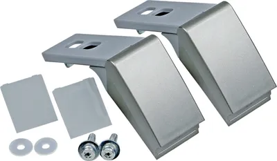 Produktbild von Reparaturset Scharnier zweitürig Türgriff Griff Kunststoff Metall silber grau Liebherr 9590180 Kühlschrank Kühlgerät eingesetzt in CNES GSDES KSDPES KSBES KSVES uvm
