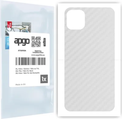 Produktbild von apgo Rückseite Schutzfolie für Apple iPhone 11 Pro Max -  Hinten Schutzfolie Carbon Transparent (durchsichtig), Rückseite Folie schützt vor Kratzern und Fingerabdrücken