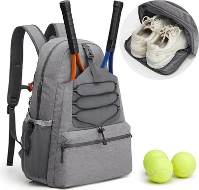 Immagine prodotto di INF Ampia borsa da tennis con scomparto per le scarpe Grigio