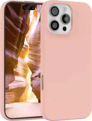 Produktbild von EAZY CASE Silikonhülle für Apple iPhone 16 Pro Max Silikon Backcover Schutz in Rosa