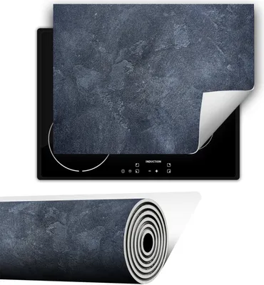 Immagine prodotto di Piastra di copertura del fornello Piastra di copertura del piano cottura in Vetroceramica 80x52 cm Tappetino antiscivolo Roll-up, ardesia