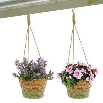 Obrázok produktu pre Boho pletený kvetináč na vonkajšiu dekoráciu