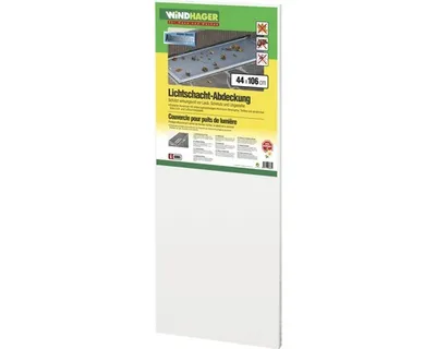 Produktbild von Lichtschacht-Abdeckung mit Alu-Rahmen 44x106 cm