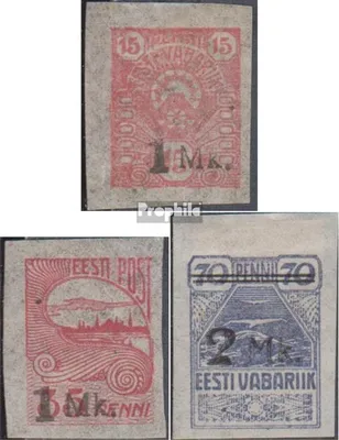 Produktbild von Briefmarken Estland 1920 Mi 18-20 (kompl.Ausg.) gestempelt Aufdruckausgabe