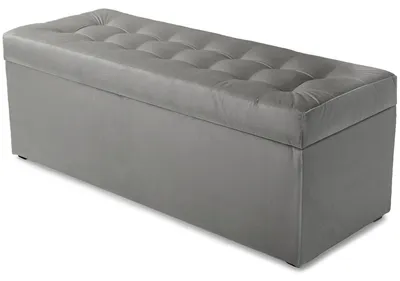 Obrázek produktu pro MG Design, šedá podložka/puf, 45x120 cm - s úložným prostorem 140 litrů, nosnost až 300 kg, okamžitě použitelná, snadno se udržuje, vhodná do obývacího pokoje i chodby