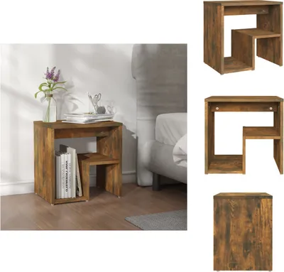 Immagine prodotto di vidaXL Comodino rovere fumé 40x30x40 cm materiale a base di legno - Comodini