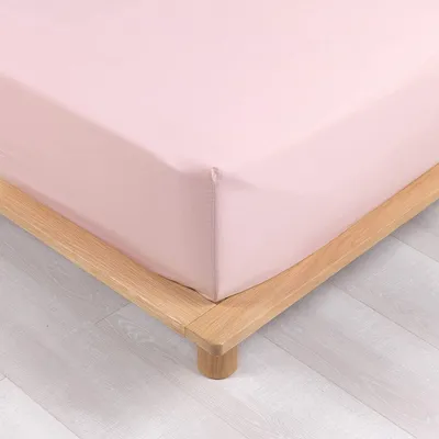 Produktbild von Rosa Perkal-Spannbettlaken 140 x 190 cm mit 30 cm Bezug