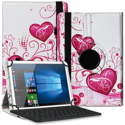 Produktbild von Tablet Tasche für Vale V11E LTE4128 Tastatur Hülle Schutzhülle Bluetooth DrehbarFarbe Uni 360 Taschen:Motiv 5