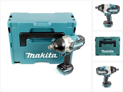 Obrázek produktu pro Akumulátorový rázový utahovák Makita DTW 1001 ZJ 18V 3/4" 1050Nm + Makpac - bez akumulátoru, bez nabíječky