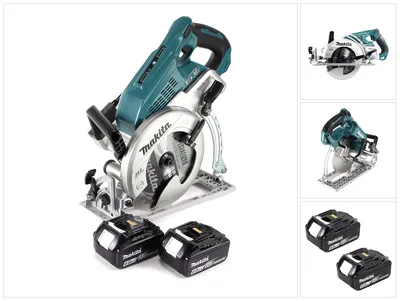 Obrázek produktu pro Makita DRS 780 G Akumulátorová okružní pila 36V ( 2x18V ) 185 mm bez kartáčů + 2x baterie 6,0Ah - bez nabíječky