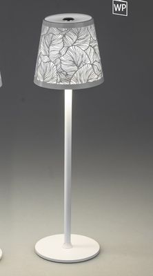 LED Tischlampe Blätter rund H. 40cm mit Touchsensor weiß aus Metall Formano