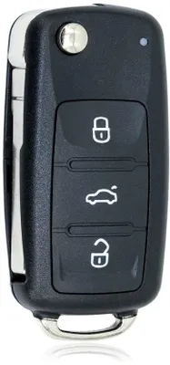 Immagine prodotto di Chiave universale a 3 tasti – chiave pieghevole – chiave sostitutiva per auto – compatibile con VW Golf, Jetta, Polo – l'elettronica è facilmente trasferibile