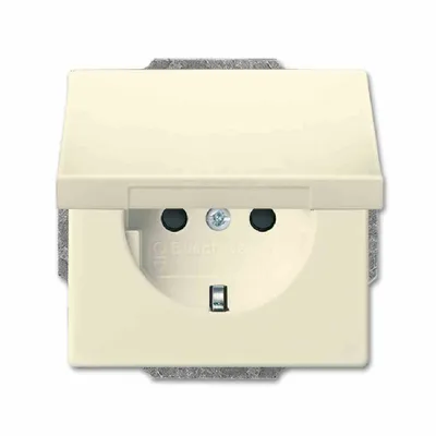 Produktbild von Busch-Jaeger 2018-0-1465, CEE 7/3, 2P+E, Weiß, 250 V, 16 A, 63 mm
