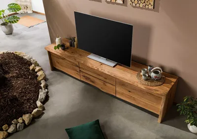 Produktbild von MASSIVMOEBEL24 TV-Board Wildeiche 220x45x50 natur geölt PURE OAK #704