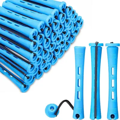 Productafbeelding van Haarrollers 60 stuks, 0.35 inch, blauw, voor krullen, voor thuisgebruik
