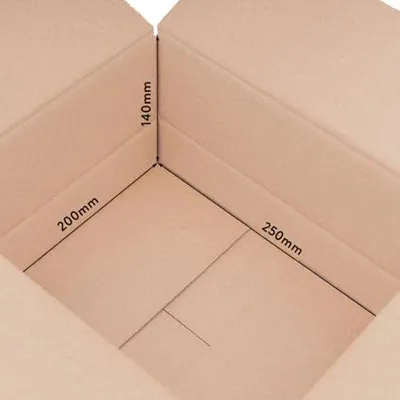 Produktbild von Famanu Faltboxen 250 x 200 x 140 mm - 100 Stück - Ideal für Verpackung, Transport und Lagerung