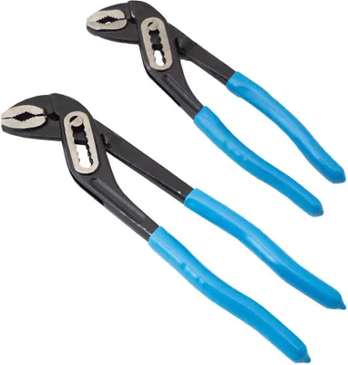 Produktbild von Bituxx® Set Wasserpumpenzange Rohrzange Klempner Zange Kombizange  175mm / 250mm MS-19380