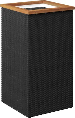 Produktbild von vidaXL Pflanzkübel Schwarz 40x40x80 cm Poly Rattan