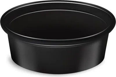 Produktbild von 200x Dressingbecher Feinkostbecher schwarz PP 50 ml  Ø 70 mm