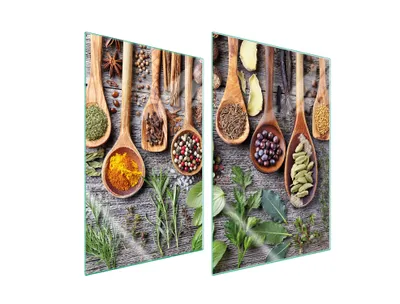 Image de Plaques de recouvrement pour cuisinière 2 pièces 35x52 Couverture de champ en vitrocéramique Planche à découper épices bois