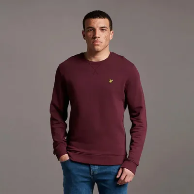 Immagine prodotto di lyle and scott 1874 felpa uomo lyle and scott 1874 ml424vog crew neck z562 burgundy